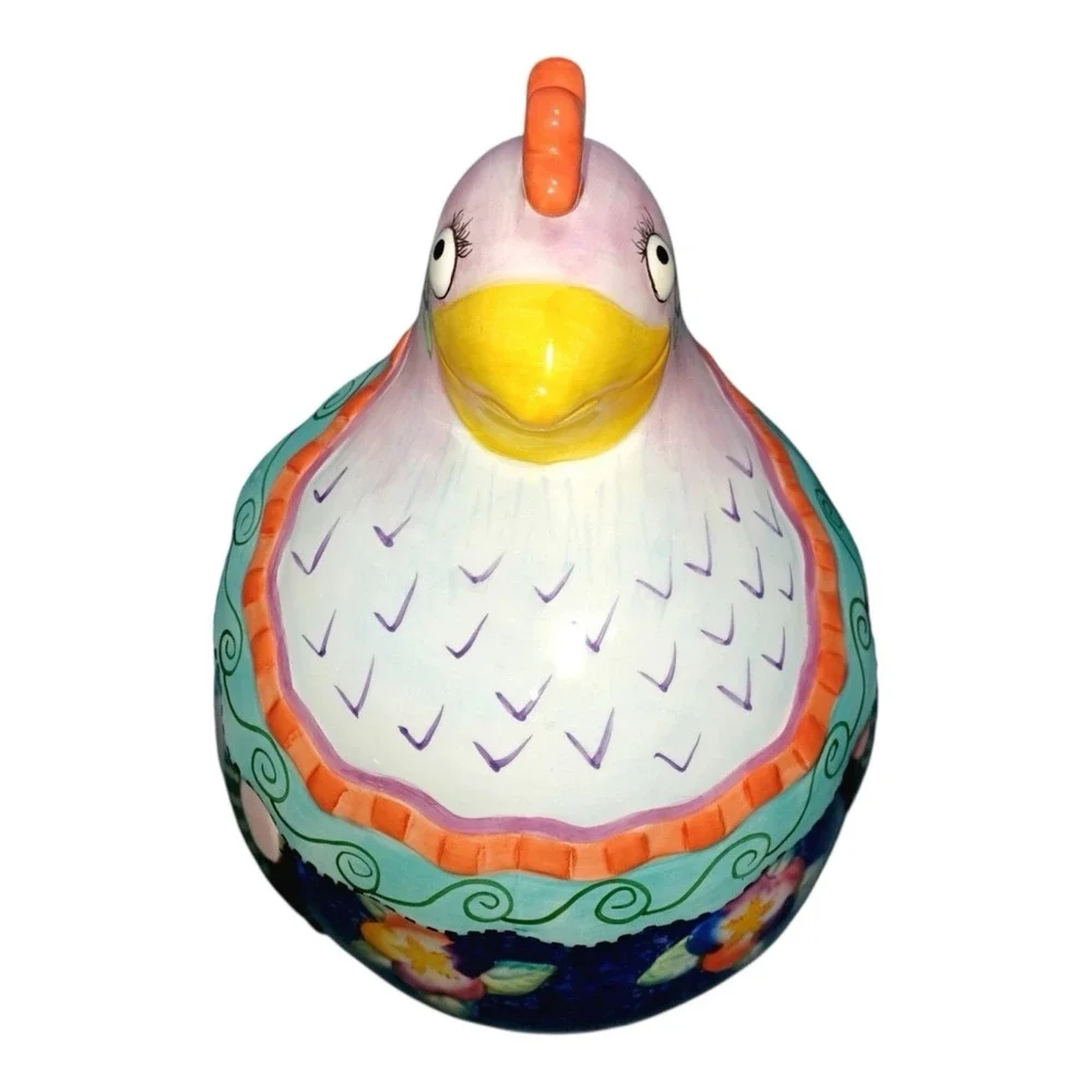 *RARE* Vitange Fitz & Floyd Gypsy Chicken Cookie Jar  10 3/4